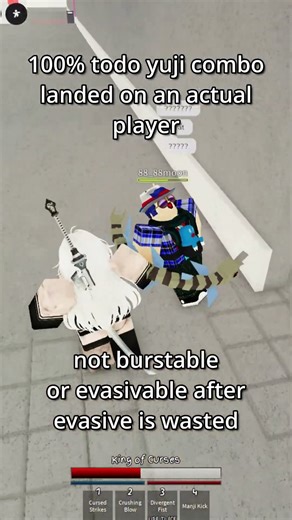 100% red todo yuji combo with ‪@VibieLines2‬ #roblox #jjs #shorts #fyp #jjk