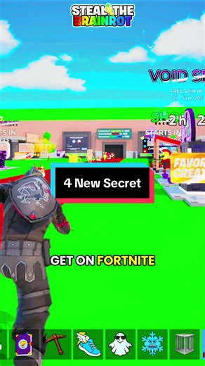 4 Secret New Secret Codes Fortnite Steal The Brainrot! (New Secret Codes) #stealthebrainrot #fortnite #gaming #Code
