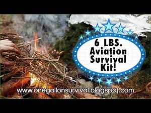 Emergency Aviation Survival Kit, 6 lb. aviation survival kit, One Gallon Aviation Survival kit.
