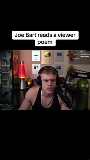 Joe Bart reads a viewer’s poem #joebartolozzi #joebart #twitch | joe bart