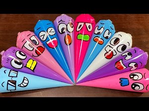 MAKING VIOLET SLIME WITH PIPING BAGS ! SATISFYING VIDEOS #4598