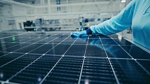 Solar panel manufacturing factory | Premium Stock Video Footage