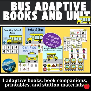 School Bus- Adaptive | interactive Books and Unit | special needs | autism