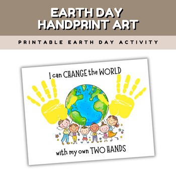 Earth Day Handprint Art Printable Activity, The Whole Earth Day Activity Sheets