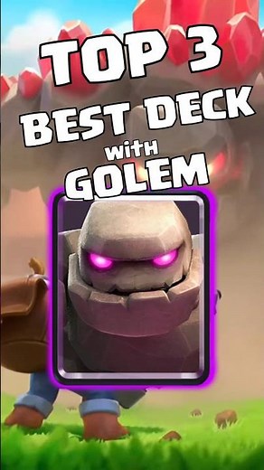 TOP 3 BEAT DECK with GOLEM #clashroyale