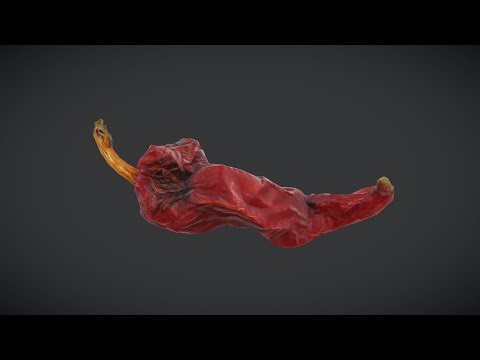 🌶️ Dried Chili Pepper – Low Poly PBR 3D Model