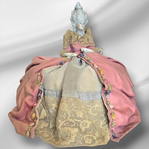 Antique Porcelain Half Doll Pincushion,19th Century Boudoir Doll, Original Dress,french Vanity Doll,victorian Boudoir Decor,collectible Doll - Etsy