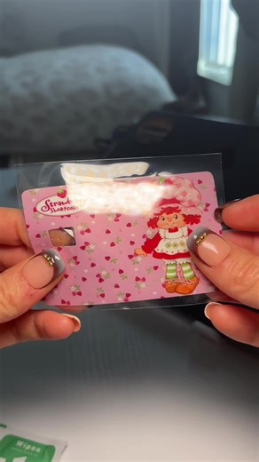 1980s strawberry shortcake sticker for debt card #strawberryshortcake #pink #cute