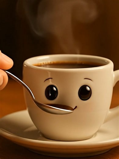 Coffee Cup Sips Itself… Then Can’t Handle the Caffeine! ☕😂⚡ What happens when a coffee cup drinks from its own saucer? 🤯 First, it’s calm and cozy… then the caffeine hits! From dreamy satisfaction to full-on jittery buzz, this little coffee cup’s reaction will have you laughing in just 8 seconds. 👉 Perfect for fans of funny animations, cute characters, and viral coffee memes. 🎥 Duration: 8 seconds | Style: Cute, hyper-realistic, cozy-comedy #Coffee #CaffeineBuzz #FunnyAnimation #CoffeeLovers