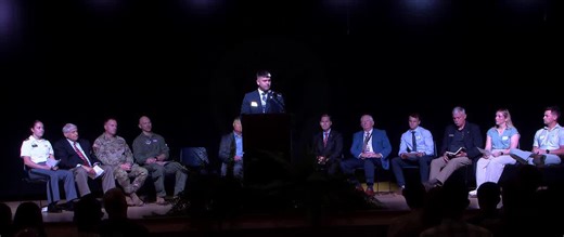 High school students learn about US military academies from cadets and graduates