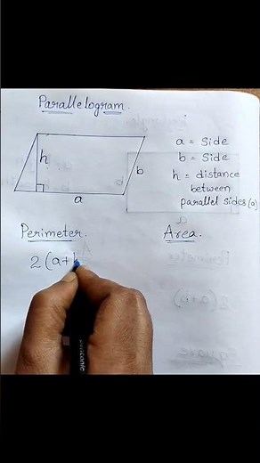 parallelogram area and perimeter formulas