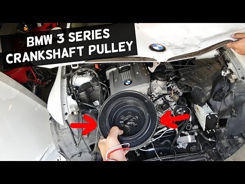 BMW E90 CRANKSHAFT PULLEY REMOVAL REPLACEMENT E91 E92 E93