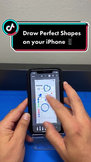 Draw perfect shapes on your iPhone 📱 #tips #appleiphone #ios #ios16 #hiddensecrets #helpingothers