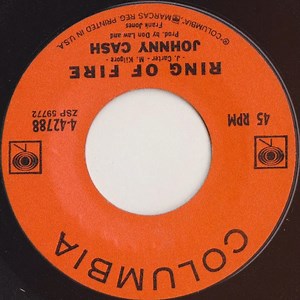 On this day in 1963, Johnny Cash released his iconic single "Ring Of Fire," co-written by his future wife, June Carter. Did you know that the idea to add horns to the song came to Cash in a dream? | Johnny Cash