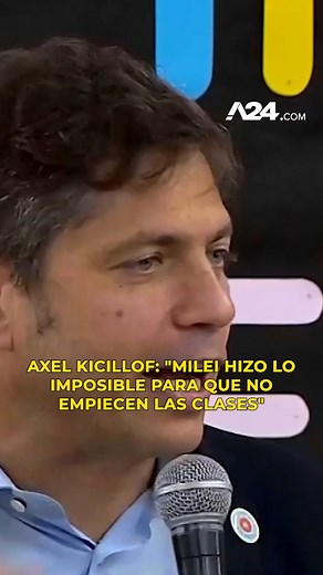 4.2K views · 120 reactions |  AXEL KICILLOF INAUGURÓ UN CICLO LECTIVO: "SIN ESTADO NO HAY DIGNIDAD" "Javier Milei hizo lo imposible para que no empiecen las clases". #AndinoYLasNoticias #A24 #AxelKicillof #Estado #JavierMilei | A24.com | Facebook