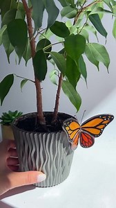 Monarch Butterfly Stained Glass Plant Pot Huggers - Etsy