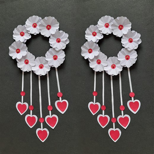 49K views · 665 reactions | easy and beautiful paper wall hanging craft ideas for new year | My Arts & Crafts | Facebook