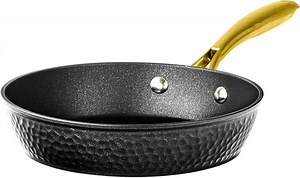 Granitestone Charleston Nonstick Frying Pan 12" inch Skillet Cooking Pan Induction Cookware Deep Fry Oven Safe Hammered, Black