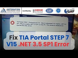 How to Fix .NET Framework 3.5 SP1 Required Error in TIA Portal V15 | WinCC Advanced Setup!