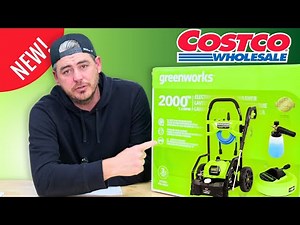 New At Costco! GREENWORKS PRESSURE WASHER With Foam Cannon And Surface Cleaner
