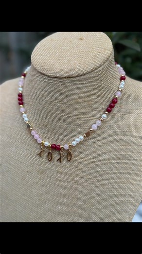 XOXO💋 One of the necklaces from our Valentines Collection, perfect for the holiday or every day, & ready for you in our tik tok shop ♥️ #valentinesday #tiktokshop #smallbusinessowner #necklace #xoxo