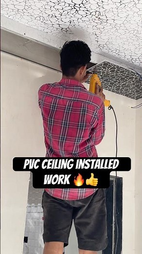 PVC Ceiling Installation Complete ✅ | Modern Ceiling Design #Shorts