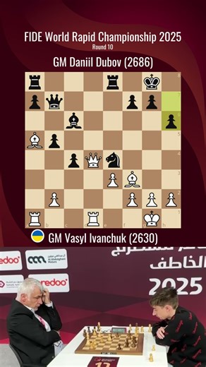 Dubov wins against Ivanchuk after a brilliant tactic!