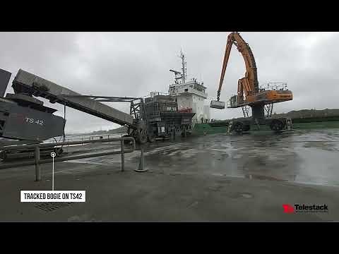 HF18 Hopper Feeder & TS42 Radial Telescopic ship unloading & warehouse stacking