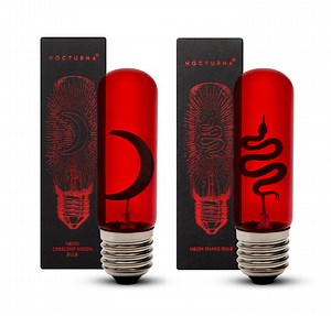 Crescent Moon and Snake Light Bulb Bundle | E27 Red Light Globe | Symbology | Unique Gifts | Gothic Decor | Nightlight | Aerolux - Etsy