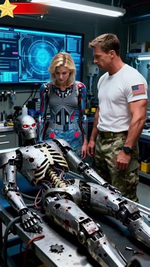 Military Lab Shocker Cyborg Soldier Activates Captured Terminator-like Robot #Cyborg #SciFi #Robot