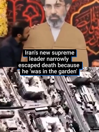 Iran’s new supreme leader, escaped the missile strike that killed his family because he had the ‘urge to check out his garden’, according to a leaked audio. The head of protocol for Khamenei’s office, said in the recording released to the Telegraph: ‘God’s will was that Mojtaba had to go out to the yard to do something and then return.’ Mojtaba Khamenei’s father, wife and their teenage son were all killed in the attack. #iran #garden #missile