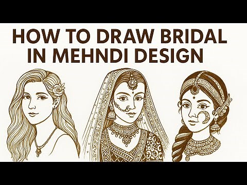 How to Draw a Bridal Face in Mehndi | Easy Dulhan Face Mehndi | Neetu Mehndi Art ‪@NeetuMehndiArt‬