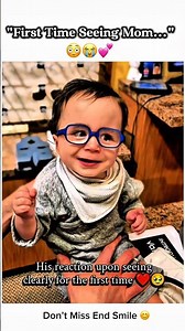 Baby sees the world clearly for the first time! 🥹❤️ #Shorts