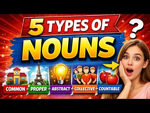 Noun in Easy Way | Types Of Noun | Parts of Speech | Part 2 | English Grammar 🤗 English/Hindi