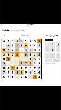 28th December 2025 - NYT Sudoku Answers Easy Medium Hard