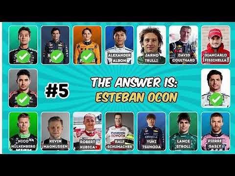 Guess the F1 Driver Quiz 🏎️ | 16 Drivers, 32 Clues!