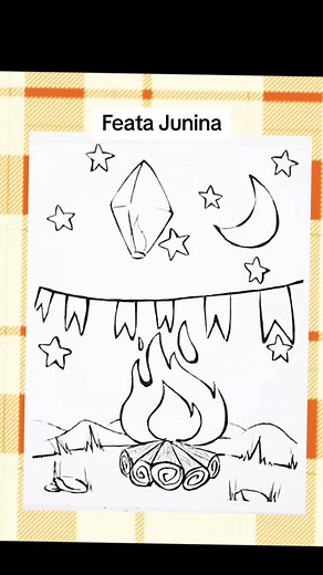 Desenhos de Festa Junina para Colorir e Pintar