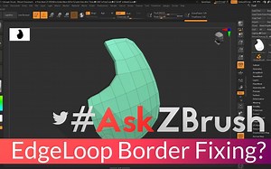 21.#AskZBrush- “我有一个部分循环边的多边形，有什么技巧可以让它环绕一周？”