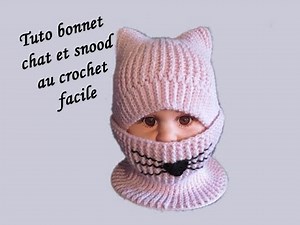 CROCHET CAT HAT AND SNOOD TUTORIAL