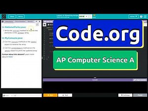 Code.org Lesson 9.4 Reversing Arrays | Tutorial with Answers| Computer Science A Unit 3