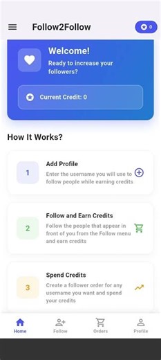 Follow2follow #free follower app #reels earn followers