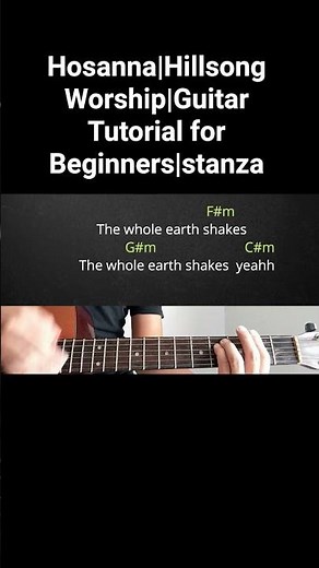 Hosanna|Hillsong Worship|Guitar Tutorial for Beginners|stanza #ghguitartutorial #short