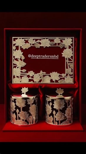 Decor N Decor Props on Instagram: "✨ Where Elegance Meets Tradition ✨ Add a royal touch to your space with this stunning German Silver Lotus Collection 🌸 Intricately handcrafted with detailed lotus motifs, this premium tray & jar set is perfect for luxury gifting, weddings, festive hampers, pooja décor, and home styling. The rich silver finish and timeless design make it a statement piece for every occasion. 💫 Perfect for Diwali, weddings, housewarming & premium gifts 💫 Handcrafted | Elegant 
