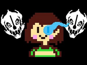 Undertale, mas eu sou Chara e tenho um Gaster Blaster