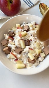 243K views · 1.7K reactions | This Snickers salad protein bowl has all the flavors of the classic dessert—apples, peanut butter, and chocolate—with a healthy twist! Packed with 35g of protein, it’s the perfect high-protein breakfast or snack. https://www.eatingbirdfood.com/snickers-salad-protein-bowl/ | Eating Bird Food | Facebook