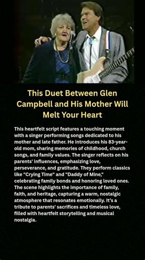 This Duet Between Glen Campbell and His Mother Will Melt Your Heart#shorts #viral #viral