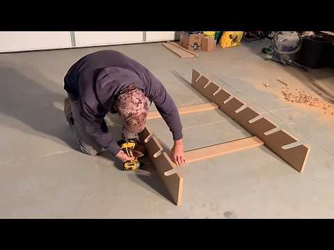 DIY snowboard rack for 8 boards