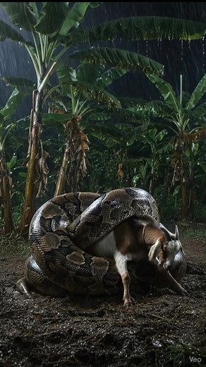 Python vs goat 😱🐍🐐 #snake #phyton #wildboar #wildlife #fyp #reels #USA | happy hour