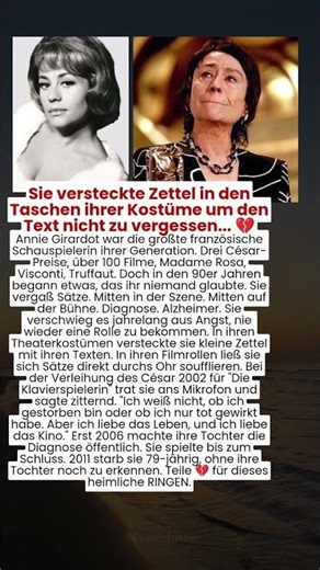 Sie versteckte Zettel in den Taschen ihrer Kostüme um den Text nicht zu vergessen... 💔