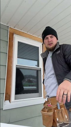 Installing double hung window 🪟 #diy #home #windowstyle #beforeandafter #windows